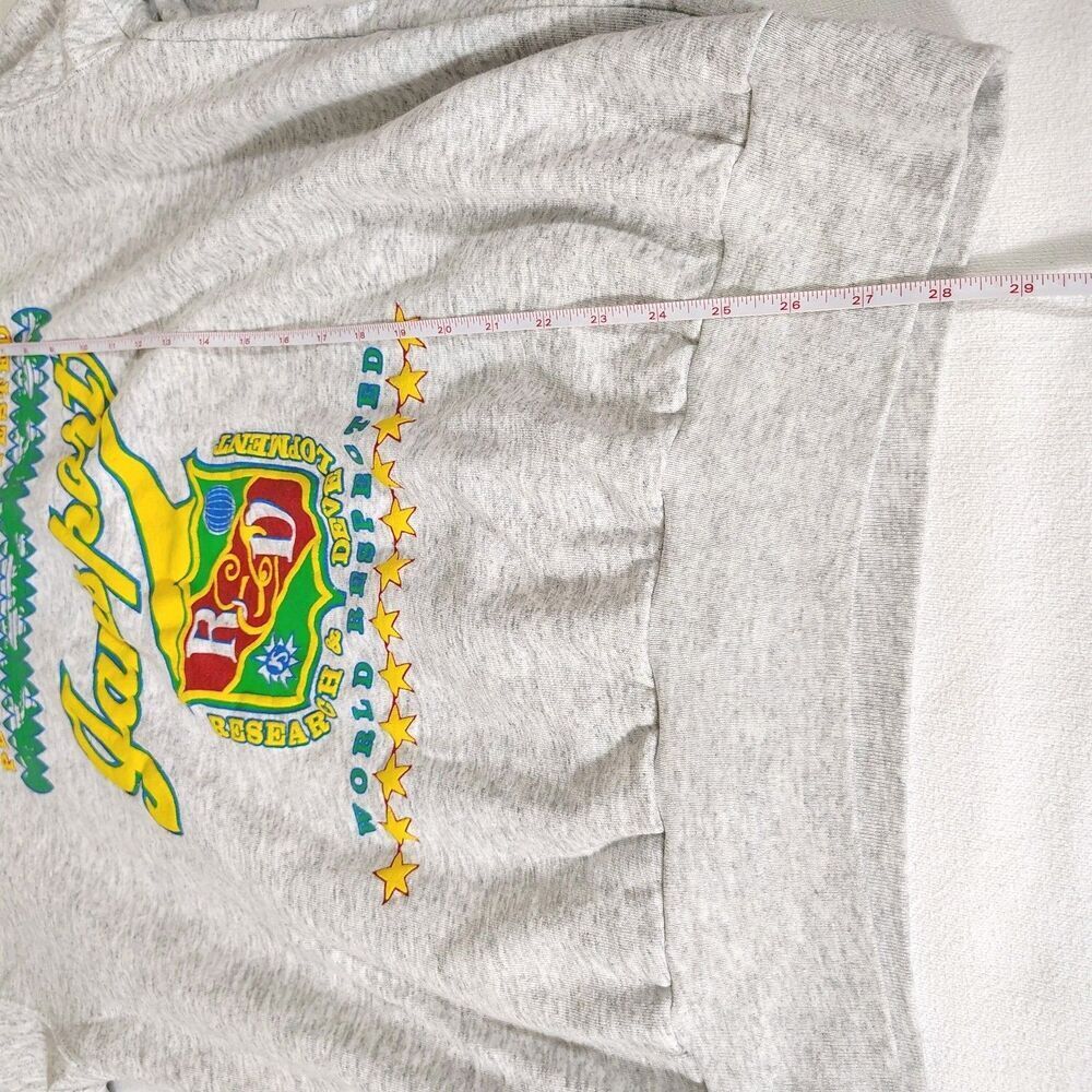 Jansport Unisex Vintage 90s Graphic Sweatshirt L Gray Collegiate Logo Streetwear - Picture 7 of 9